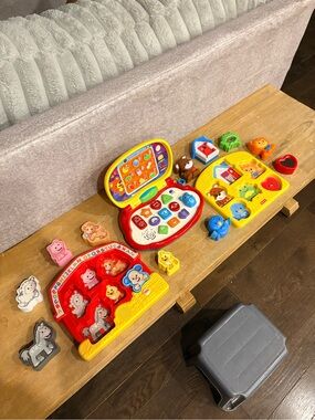 Lot 3 Interactive Kids Toys House Farm Animal Learning Toys & VTech Baby Laptop
